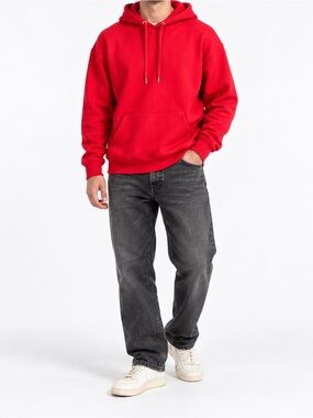 Independent Trading Company Red Blank Pullover Hoodie Streetwear Medium